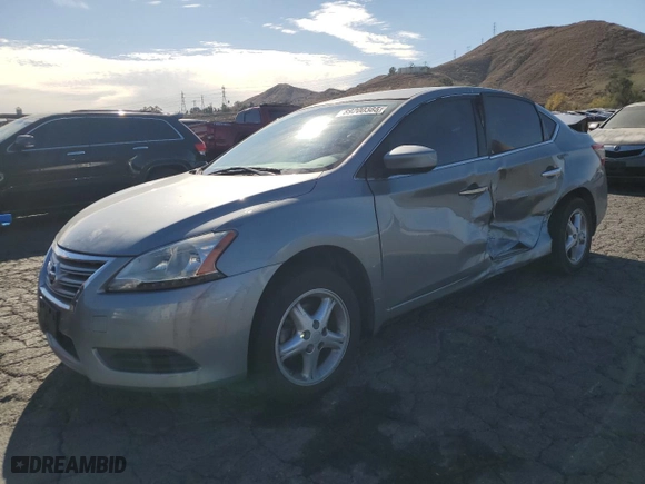 2014 Nissan Sentra S with VIN 3N1AB7AP8EL691665, listed as a Copart auction lot 89200385 with 127,581 mi miles and Salvage Title. Bid and sale history available at carsss.com. Image 1.