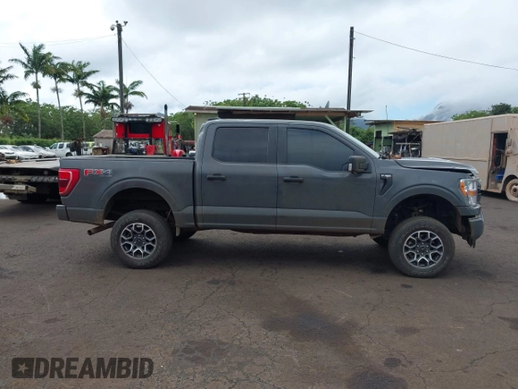 2021 Ford F-150 XL with VIN 1FTEW1EP0MFB94936, listed as a IAAI auction lot 41594393 with 57,033 mi miles. Bid and sale history available at carsss.com. Image 13.