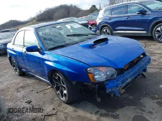 2005 Subaru Impreza Sedan (Natl) WRX with VIN JF1GD29625G503684, listed as a IAAI auction lot 41608594 with 130,784 mi miles. Bid and sale history available at carsss.com. Image 1.