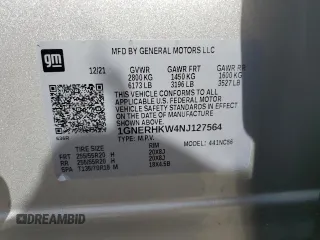 2022 Chevrolet Traverse LT с VIN 1GNERHKW4NJ127564, выставлен на аукционе Copart как лот 56551105 с пробегом 125 404 миль миль и Чистый • Clean title. История ставок и продаж доступна на DreamBid. Изображение 13.