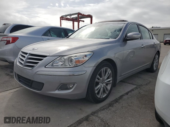 2011 Hyundai Genesis with VIN KMHGC4DF5BU127037, listed as a Copart auction lot 75053954 with Not Provided miles and Non Repairable. Bid and sale history available at carsss.com. Image 1.