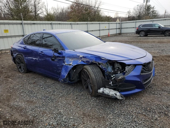 2021 Acura TLX w/A-Spec Package with VIN 19UUB5F55MA000122, listed as a Copart auction lot 88977135 with 29,339 mi miles and Salvage Title. Bid and sale history available at carsss.com. Image 4.