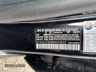 2021 Mercedes-Benz S-Class S 580 with VIN W1K6G7GBXMA045832, listed as a IAAI auction lot 42023722 with 73,926 mi miles. Bid and sale history available at carsss.com. Image 9.
