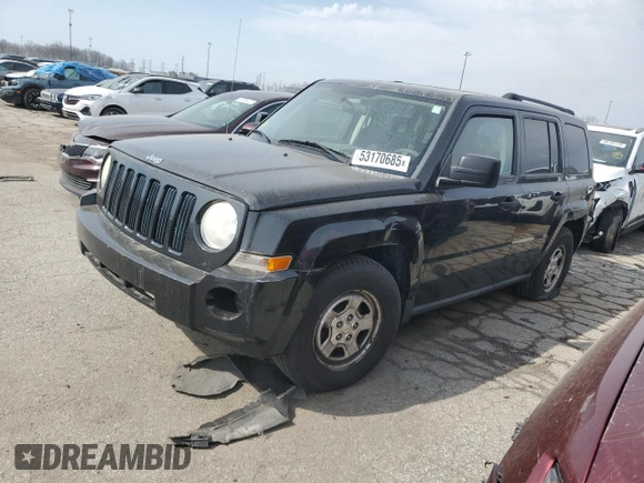 2008 Jeep Patriot Sport with VIN 1J8FT28W88D772426, listed as a Copart auction lot 53170685 with 220,130 mi miles and Clean Title. Bid and sale history available at carsss.com. Image 1.