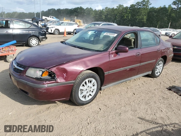 2003 Chevrolet Impala with VIN 2G1WF52E839244903, listed as a Copart auction lot 60290895 with Not provided miles and Salvage title. Bid and sale history available at DreamBid. Image 1.