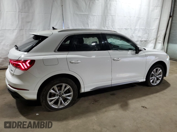 2023 Audi Q3 S line Premium with VIN WA1DECF35P1103144, listed as a Copart auction lot 55623225 with 41,088 mi miles and Clean title. Bid and sale history available at DreamBid. Image 3.