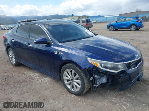 2018 Kia Optima LX z VIN 5XXGT4L32JG205418, wystawiony jako IAAI lot #42062997 z przebiegiem 103 126 mil mil oraz . Historia ofert i sprzedaży dostępna na DreamBid. Obrazek 1.