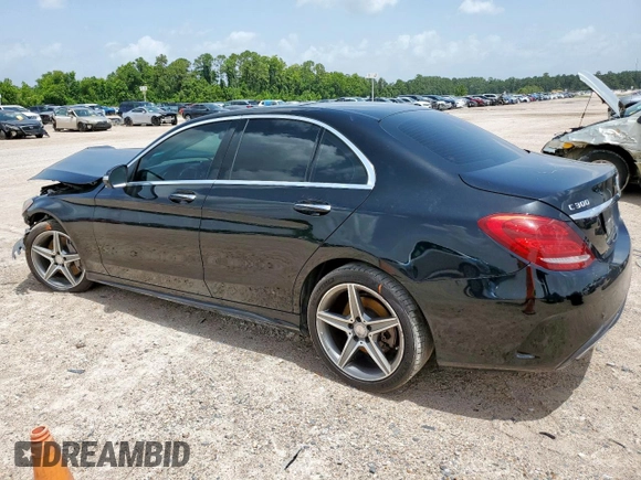 2015 Mercedes-Benz C 300 Luxury with VIN 55SWF4KB0FU013726, listed as a Copart auction lot 62766725 with 75,380 mi miles and Salvage title. Bid and sale history available at DreamBid. Image 2.