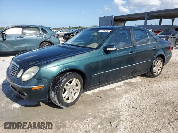 2003 Mercedes-Benz E-Class 3.2L with VIN WDBUF65J83A282244, listed as a Copart auction lot 52419505 with 171,582 mi miles and Clean Title. Bid and sale history available at carsss.com. Image 1.