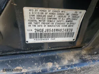 1998 Honda Civic EX with VIN 2HGEJ8546WH624839, listed as a Copart auction lot 71983804 with 273,533 mi miles and Non Repairable. Bid and sale history available at carsss.com. Image 12.