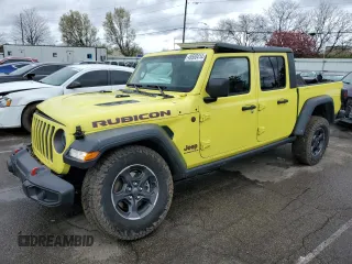 2023 Jeep Gladiator Rubicon with VIN 1C6JJTBGXPL544597, listed as a Copart auction lot 49500414 with 16,424 mi miles and Salvage Title. Bid and sale history available at carsss.com. Image 1.