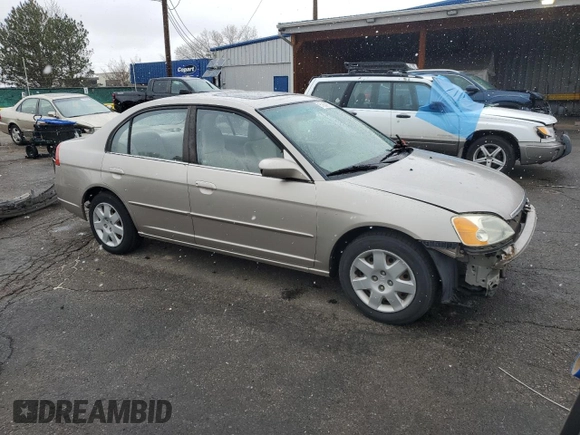 2001 Honda Civic EX with VIN 1HGES257X1L048799, listed as a Copart auction lot 51830975 with 201,051 mi miles and Salvage Title. Bid and sale history available at carsss.com. Image 4.