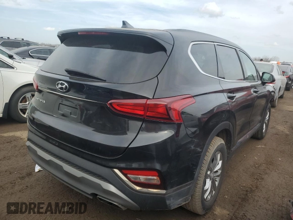 2019 Hyundai Santa Fe SEL with VIN 5NMS33AD8KH054362, listed as a Copart auction lot 49245625 with 43,853 mi miles and Salvage Title. Bid and sale history available at DreamBid. Image 3.