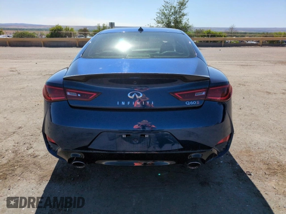 2017 Infiniti Q60 Red Sport 400 with VIN JN1FV7EK7HM610385, listed as a Copart auction lot 57391125 with 72,219 mi miles and Clean title. Bid and sale history available at DreamBid. Image 6.