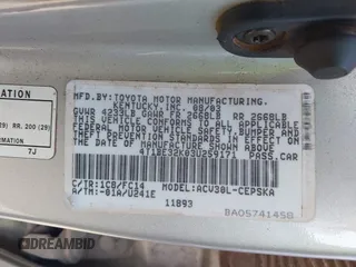 2003 Toyota Camry LE with VIN 4T1BE32K03U259171, listed as a IAAI auction lot 41912120 with 274,162 mi miles and . Bid and sale history available at DreamBid. Image 9.