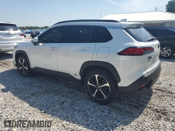2023 Toyota Corolla Cross Hybrid S with VIN 7MUFBABG5PV008595, listed as a Copart auction lot 60002585 with 9,052 mi miles and Salvage title. Bid and sale history available at DreamBid. Image 2.