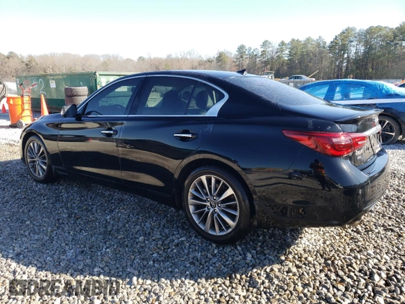 2022 Infiniti Q50 Luxe with VIN JN1EV7BR7NM341295, listed as a Copart auction lot 47003645 with 24,688 mi miles and Salvage title. Bid and sale history available at DreamBid. Image 2.