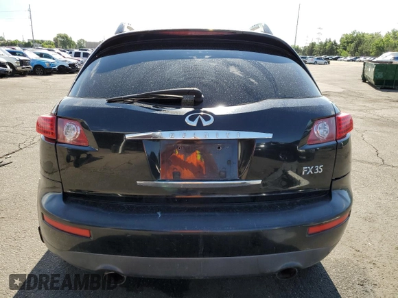 2005 Infiniti FX with VIN JNRAS08W25X212257, listed as a Copart auction lot 60644445 with 209,008 mi miles and Salvage title. Bid and sale history available at DreamBid. Image 6.