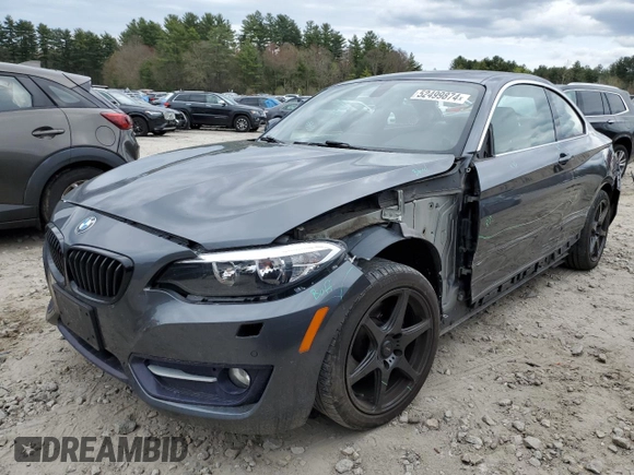 2017 BMW 2 Series 230i xDrive with VIN WBA2H9C34H7A25725, listed as a Copart auction lot 52499874 with 144,273 mi miles. Bid and sale history available at carsss.com. Image 1.