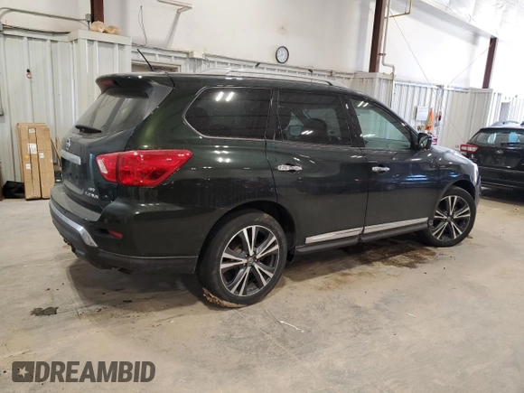 2018 Nissan Pathfinder Platinum with VIN 5N1DR2MM9JC654801, listed as a Copart auction lot 48439965 with 95,823 mi miles and Clean title. Bid and sale history available at DreamBid. Image 3.