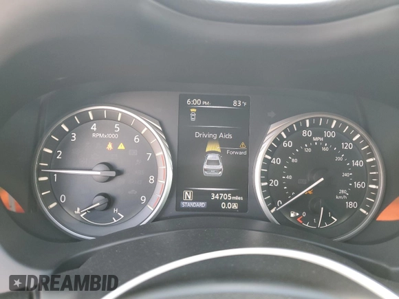 2019 Infiniti Q50 3.0t LUXE with VIN JN1EV7AR8KM551823, listed as a Copart auction lot 53848665 with 34,705 mi miles and Salvage Title. Bid and sale history available at carsss.com. Image 9.