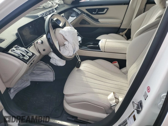 2022 Mercedes-Benz S-Class S 500 with VIN W1K6G6DB5NA166087, listed as a Copart auction lot 47003915 with 7,000 mi miles and Salvage Title. Bid and sale history available at carsss.com. Image 7.