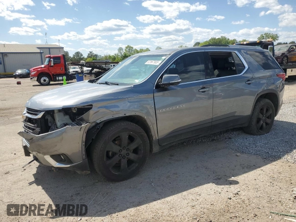 2018 Chevrolet Traverse LT Leather with VIN 1GNEVHKWXJJ204718, listed as a Copart auction lot 52567965 with 160,975 mi miles and Salvage Title. Bid and sale history available at carsss.com. Image 1.