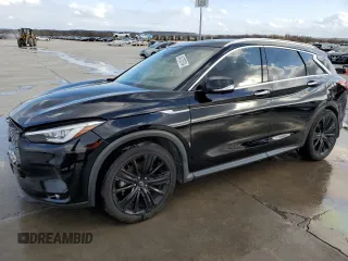 2020 Infiniti QX50 LUXE with VIN 3PCAJ5M11LF113589, listed as a Copart auction lot 84728704 with 45,489 mi miles and Clean Title. Bid and sale history available at carsss.com. Image 1.