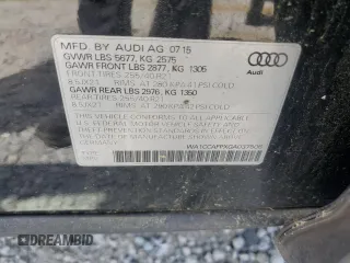 2016 Audi SQ5 Premium Plus with VIN WA1CCAFPXGA037506, listed as a Copart auction lot 53239525 with 86,616 mi miles and Salvage title. Bid and sale history available at DreamBid. Image 14.