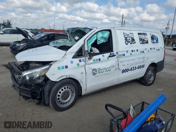 2017 Mercedes-Benz Metris Cargo with VIN WD3PG2EA1H3228665, listed as a Copart auction lot 43262225 with Not Provided miles and Salvage Title. Bid and sale history available at carsss.com. Image 1.