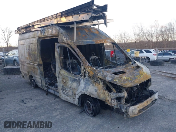 2020 Ford Transit Cargo with VIN 1FTBW3X86LKB81070, listed as a IAAI auction lot 41264330 with 54,154 mi miles and . Bid and sale history available at DreamBid. Image 1.