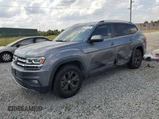 2018 Volkswagen Atlas SE z VIN 1V2CR2CA9JC568670, wystawiony jako Copart lot #53791195 z przebiegiem 102 126 mil mil oraz Szkoda całkowita • Salvage title. Historia ofert i sprzedaży dostępna na DreamBid. Obrazek 1.
