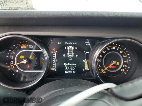 2020 Jeep Wrangler Unlimited Sport S with VIN 1C4HJXDN3LW226422, listed as a Copart auction lot 44763105 with 103,097 mi miles and Salvage title. Bid and sale history available at DreamBid. Image 9.