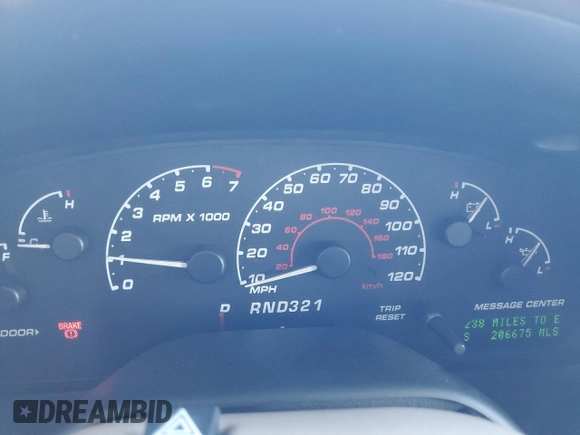 2002 Ford Explorer Eddie Bauer with VIN 1FMZU74W92ZA37349, listed as a Copart auction lot 42960695 with 206,675 mi miles and Salvage title. Bid and sale history available at DreamBid. Image 9.