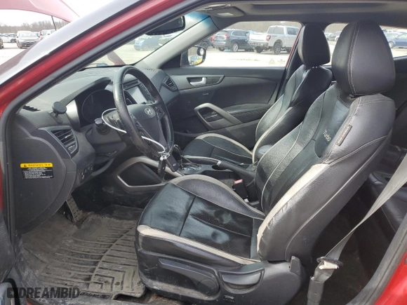 2013 Hyundai Veloster Turbo w/Black Int with VIN KMHTC6AE4DU106995, listed as a Copart auction lot 47624125 with 154,421 mi miles and Salvage Title. Bid and sale history available at carsss.com. Image 7.