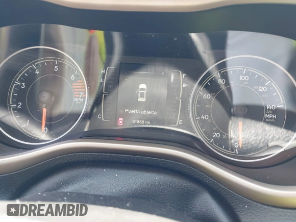 2016 Jeep Cherokee Sport with VIN 1C4PJLAB4GW190101, listed as a IAAI auction lot 42063277 with 61,868 mi miles. Bid and sale history available at carsss.com. Image 7.