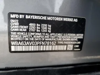 2023 BMW 4 Series 430i z VIN WBA63AV03PFN78162, wystawiony jako Copart lot #41468205 z przebiegiem Nie podano mil oraz Nie do naprawy. Historia ofert i sprzedaży dostępna na DreamBid. Obrazek 12.