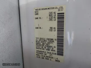2018 Nissan Maxima SL with VIN 1N4AA6AP6JC366308, listed as a IAAI auction lot 41823787 with 94,020 mi miles. Bid and sale history available at carsss.com. Image 9.