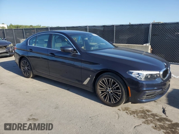 2019 BMW 5 Series 530e xDrive with VIN WBAJB1C51KB376996, listed as a Copart auction lot 52581175 with 42,369 mi miles and Salvage title. Bid and sale history available at DreamBid. Image 4.