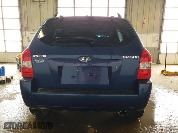 2007 Hyundai Tucson GLS with VIN KM8JM12B57U506533, listed as a Copart auction lot 48228404 with 0 mi miles and Salvage Title. Bid and sale history available at carsss.com. Image 6.