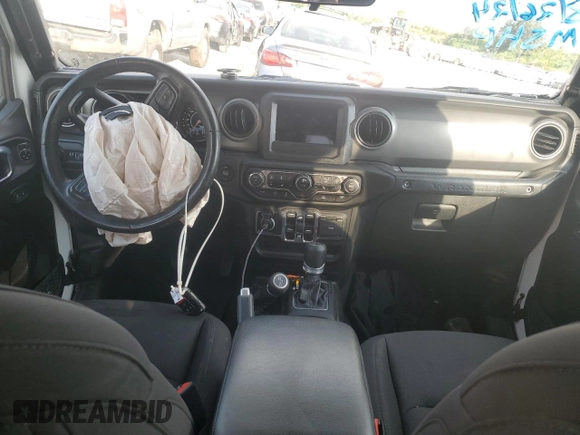 2022 Jeep Wrangler Unlimited Sport with VIN 1C4HJXDG1NW247614, listed as a Copart auction lot 70441794 with 35,854 mi miles and Salvage Title. Bid and sale history available at DreamBid. Image 8.