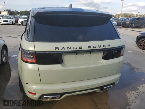 2022 Land Rover Range Rover Sport SVR with VIN SALWZ2RE0NA216483, listed as a Copart auction lot 73720854 with Not Provided miles and Non Repairable. Bid and sale history available at DreamBid. Image 6.