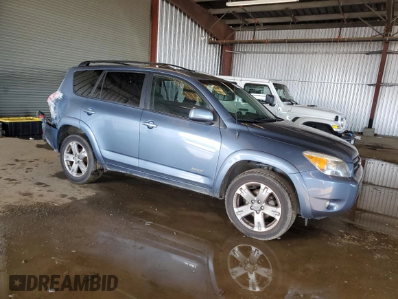 2008 Toyota RAV4 Sport with VIN JTMBK32V486047120, listed as a Copart auction lot 44436455 with 190,085 mi miles and Salvage Title. Bid and sale history available at carsss.com. Image 4.