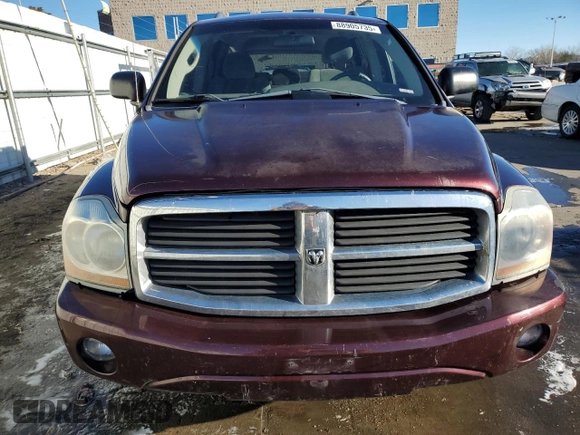 2005 Dodge Durango SLT with VIN 1D4HB48D65F583385, listed as a Copart auction lot 88905735 with 200,446 mi miles and Salvage title. Bid and sale history available at DreamBid. Image 5.
