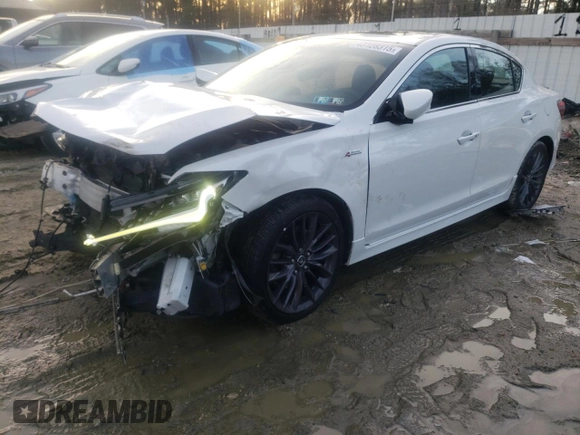 2019 Acura ILX Premium z VIN 19UDE2F8XKA000369, wystawiony jako Copart lot #43128315 z przebiegiem 43 503 mil mil oraz Szkoda całkowita • Salvage title. Historia ofert i sprzedaży dostępna na DreamBid. Obrazek 1.