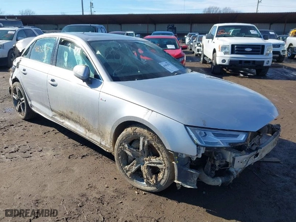 2018 Audi A4 Premium Plus with VIN WAUENAF44JA072366, listed as a IAAI auction lot 41602579 with 1 mi miles. Bid and sale history available at carsss.com. Image 1.