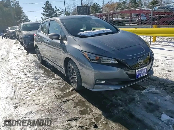 2025 Nissan LEAF SV Plus with VIN 1N4CZ1CV7SC565286, listed as a Copart auction lot 42602975 with 207 mi miles and Salvage Title. Bid and sale history available at carsss.com. Image 10.