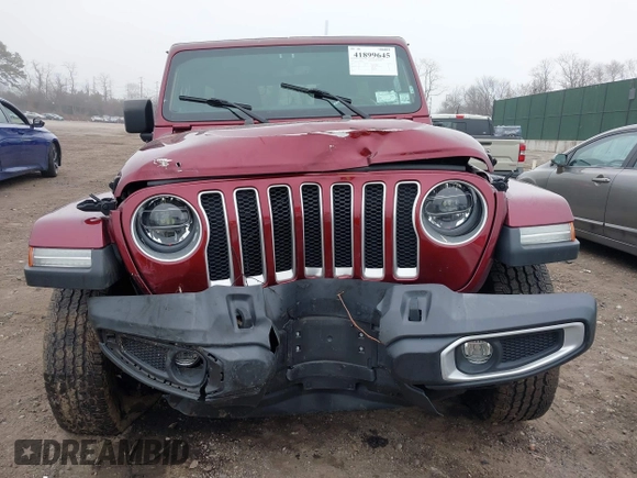 2021 Jeep Wrangler Unlimited Sahara z VIN 1C4HJXEG3MW720572, wystawiony jako IAAI lot #41899645 z przebiegiem 43 097 mil mil oraz . Historia ofert i sprzedaży dostępna na DreamBid. Obrazek 6.