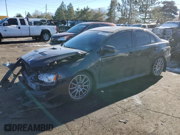 2010 Mitsubishi Lancer Evolution SE with VIN JA32W6FV8AU033981, listed as a Copart auction lot 87676155 with 150,901 mi miles and Salvage Title. Bid and sale history available at carsss.com. Image 1.