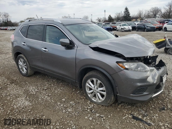 2016 Nissan Rogue SV with VIN KNMAT2MV3GP612157, listed as a Copart auction lot 49903025 with 0 mi miles and Salvage Title. Bid and sale history available at carsss.com. Image 4.